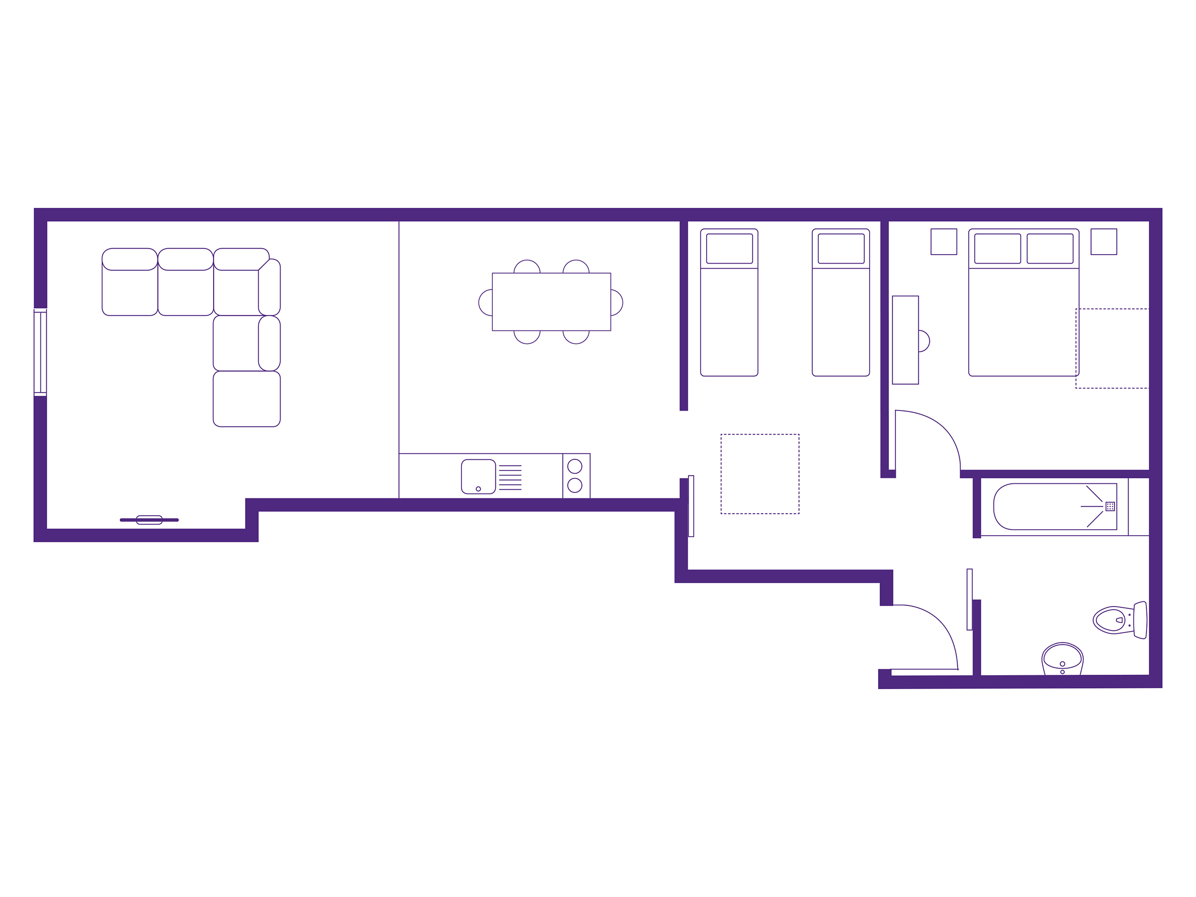 Short Term Lets Edinburgh Apartment 3 Open-Plan Loft with 2 Bedrooms